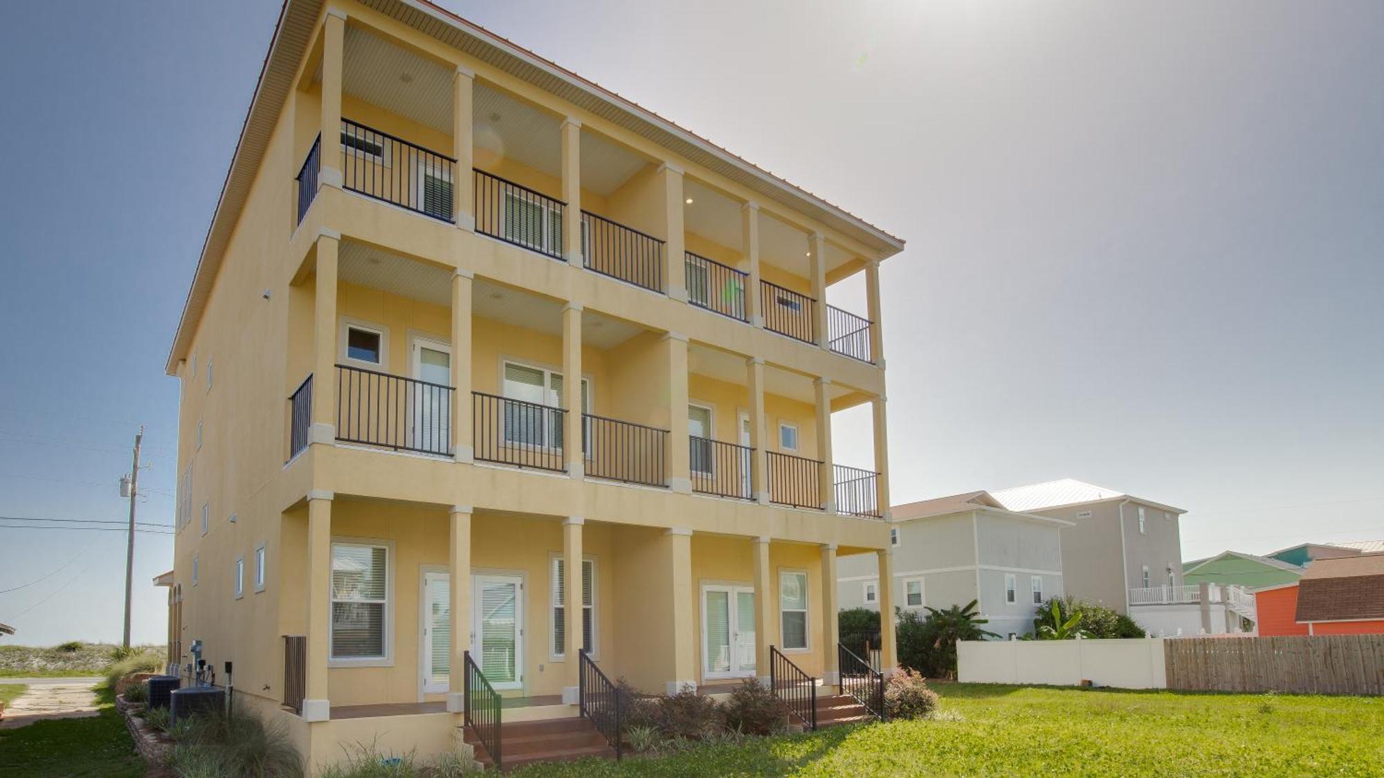 2 Gulf View Balconies! 3 Story Townhome With 4 Bedrooms, 4 Bathrooms! Sleeps12 Panama City Beach Zewnętrze zdjęcie